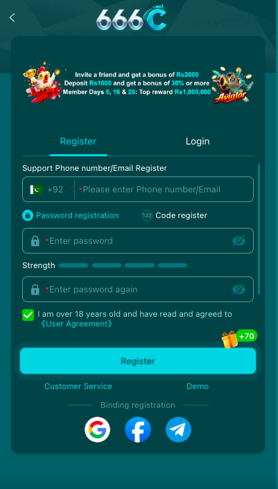 666c Login & Register